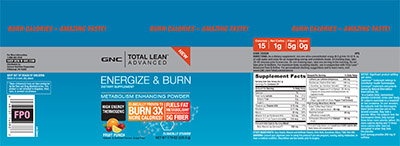 GNC Total Lean™ Advanced Energize & Burn - Fruit Punch