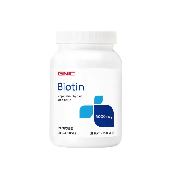 مکمل بیوتین 5000 میکروگرم جی ان سی | GNC Biotin 5000 mcg