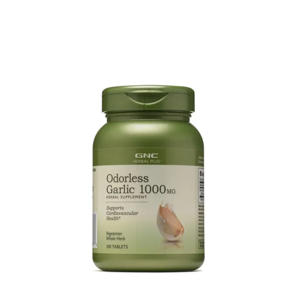 مکمل گیاهی سیر بی‌ بو جی‌ ان‌ سی | GNC HERBAL PLUS Odorless Super Garlic 1000 mg