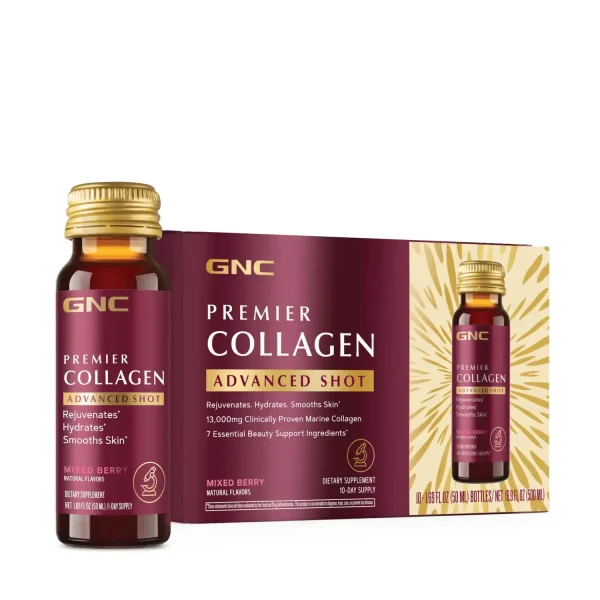 مکمل کلاژن پرمییر شات آماده جی ان سی  | GNC Premier Collagen Advanced Shot