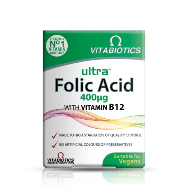 اولترا فولیک اسید با ویتامین ب 12 ویتابیوتیکس | Folic Acid Tablets with Vitamin B12