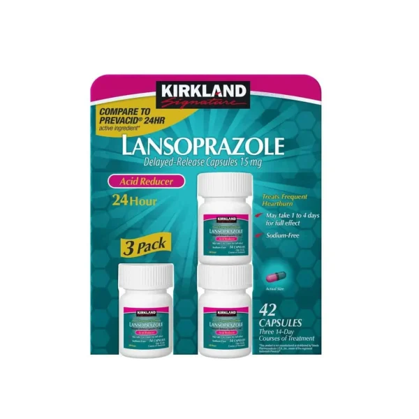 کپسول لانزوپرازول ۱۵ میلی‌گرم کرکلند | Kirkland Signature Lansoprazole 15 mg