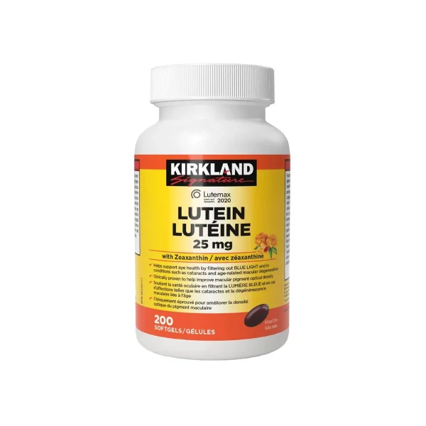 سافت ژل لوتئین کرکلند 25میلیگرم | Kirkland Signature Lutein 25mg with Zeaxanthin