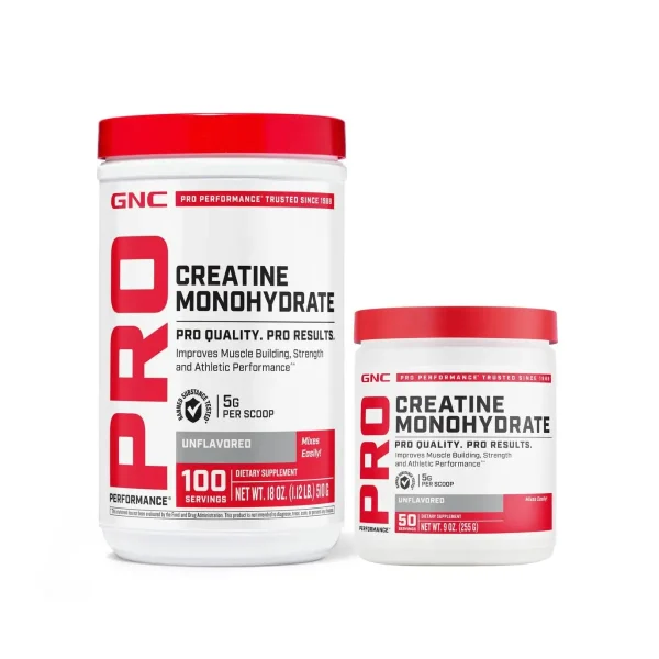 کراتین مونوهیدرات ۵۰۰۰ میلی‌گرم جی ان سی | GNC Pro Performance Creatine Monohydrate