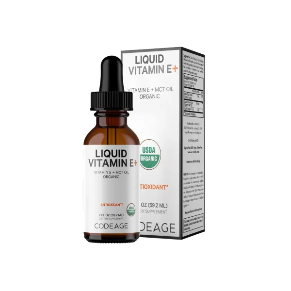 ویتامین E مایع و روغن ام سی تی کد ایج | Codeage Liquid Vitamin E and MCT oil