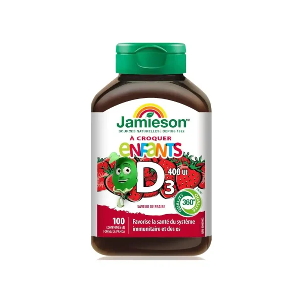 قرص جویدنی ویتامین D3 جیمیسون برای کودکان 400 واحدی | Jamieson Kids chewable Vitamin D3 400 IU
