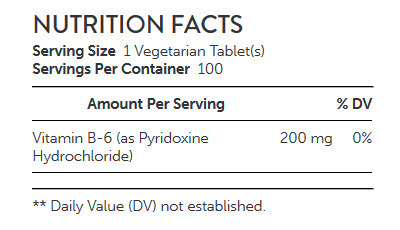 GNC Vitamin B-6 200 MG