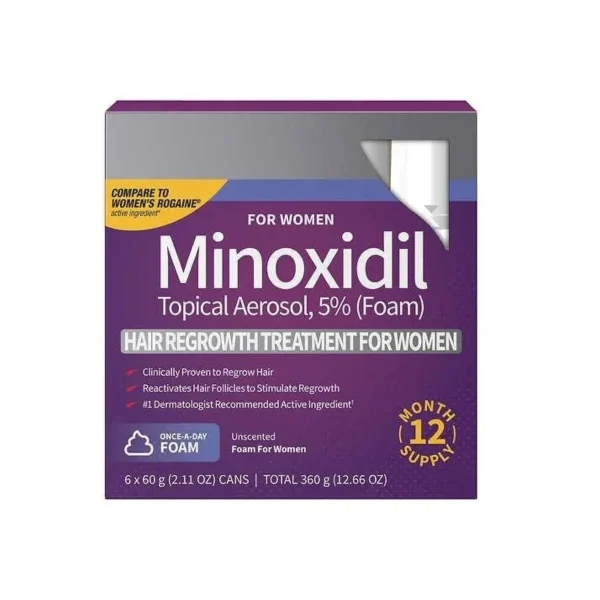 فوم ماینوکسیدیل 5% کرکلند بانوان | Kirkland Signature 5% Minoxidil Foam for Women