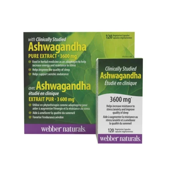 مکمل آشواگاندا وبر نچرالز | webber naturals Ashwagandha 3600 mg