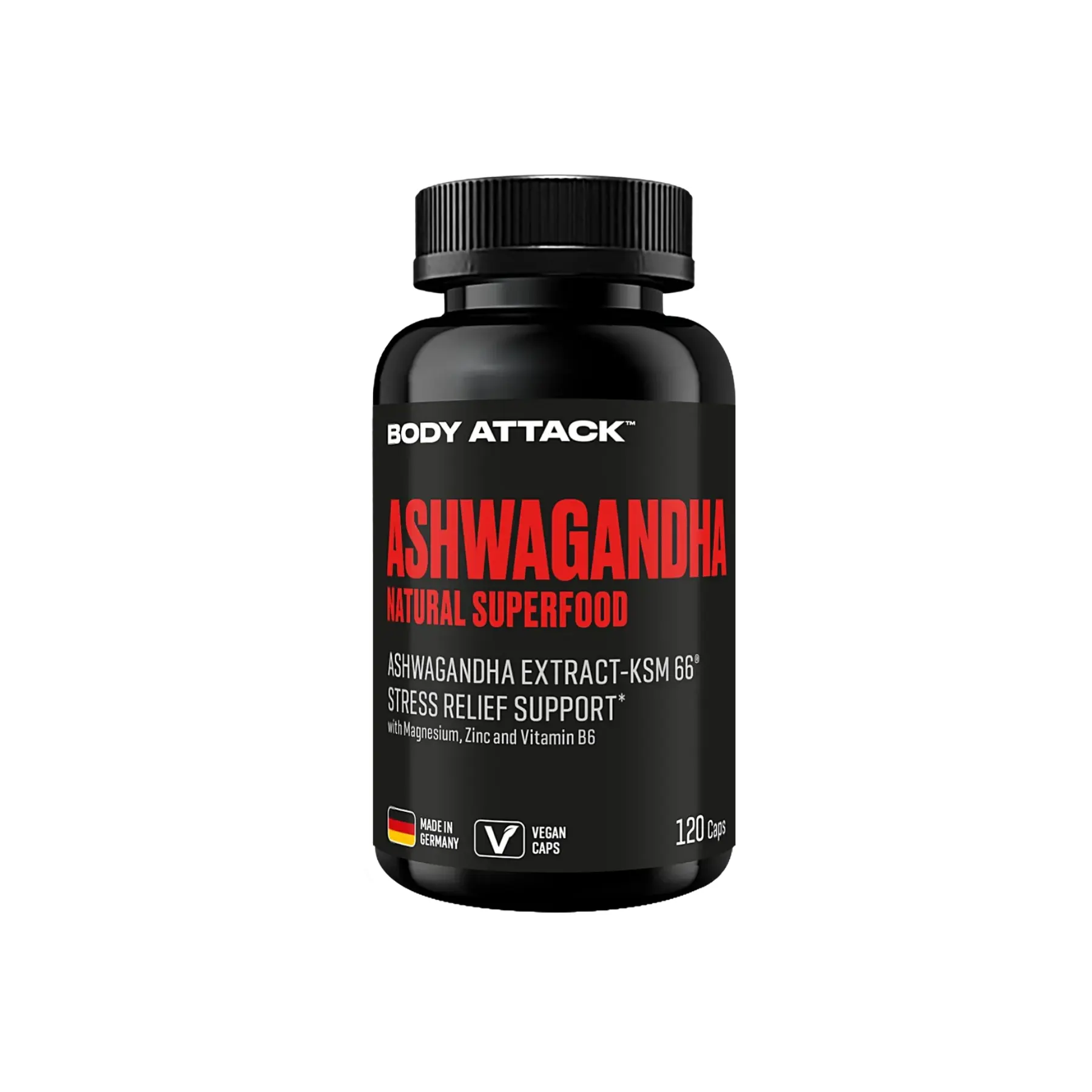Ashwagandha Kapseln Body Attack (4) مکمل آشواگاندا بادی اتک | Ashwagandha Body Attack - تصویر 1