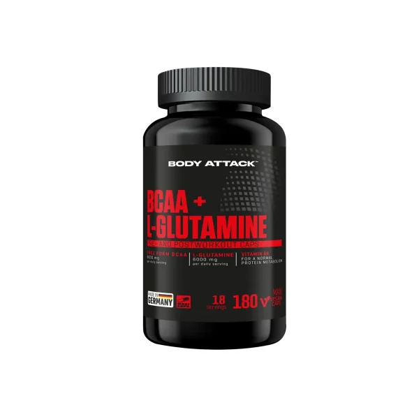 مکمل bcaa + گلوتامین 12000 بادی اتک | BCAA + Glutamine 12000 Body Attack