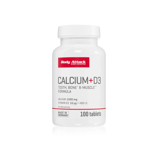 مکمل کلسیم+ ویتامین D3 بادی اتک | calcium+vitamin D3 body attack