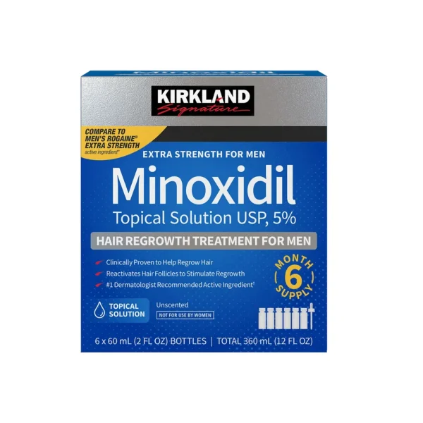 محلول رشد مجدد مو ماینوکسیدیل ۵٪ کرکلند برای آقایان | Kirkland Signature Minoxidil 5% Topical Solution for Men